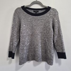 J. Crew Scattered Sequin Sweater Shiny Wool Mohair Luxury Medium